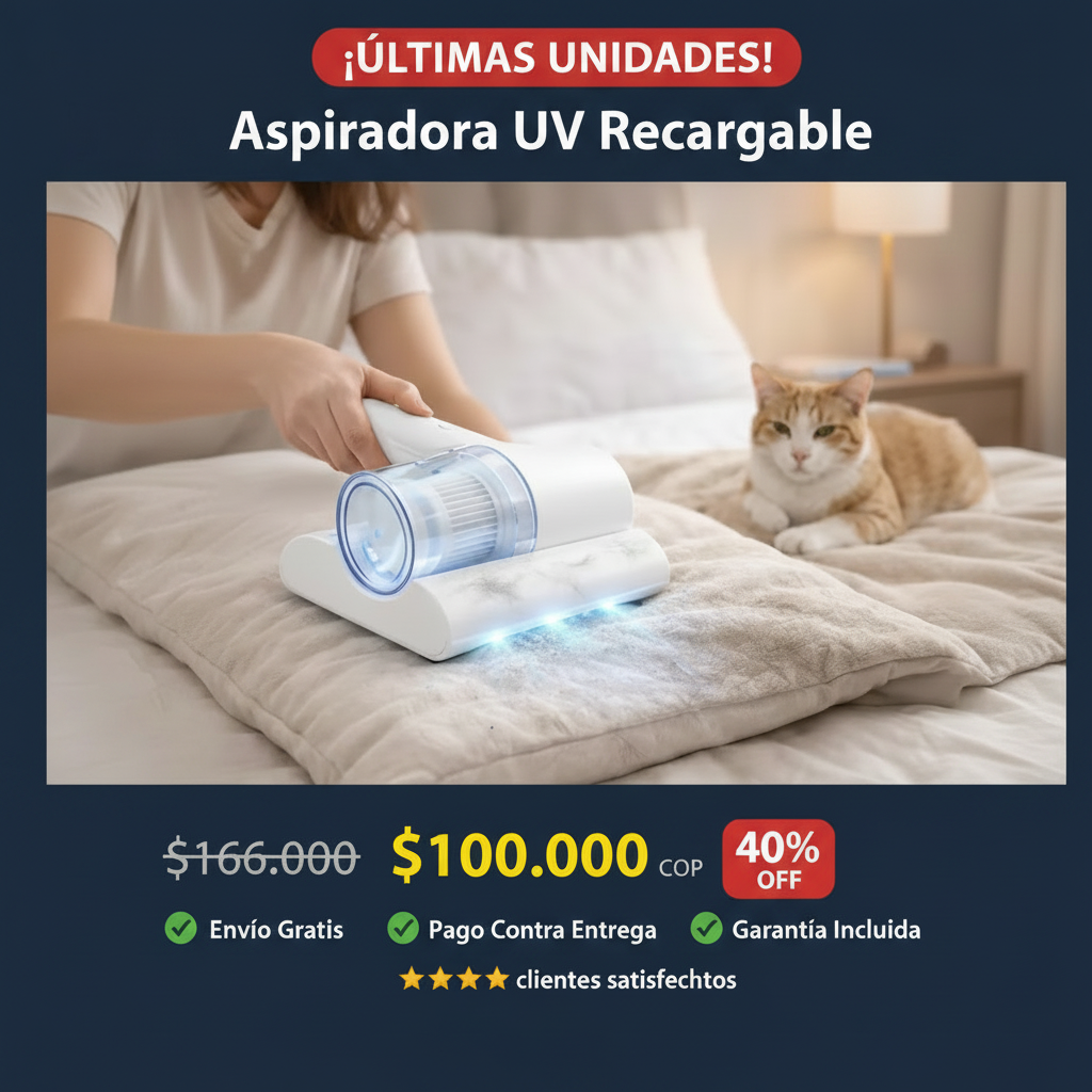 Aspiradora UV Recargable para Colchones y Sofás - 40% OFF ✨